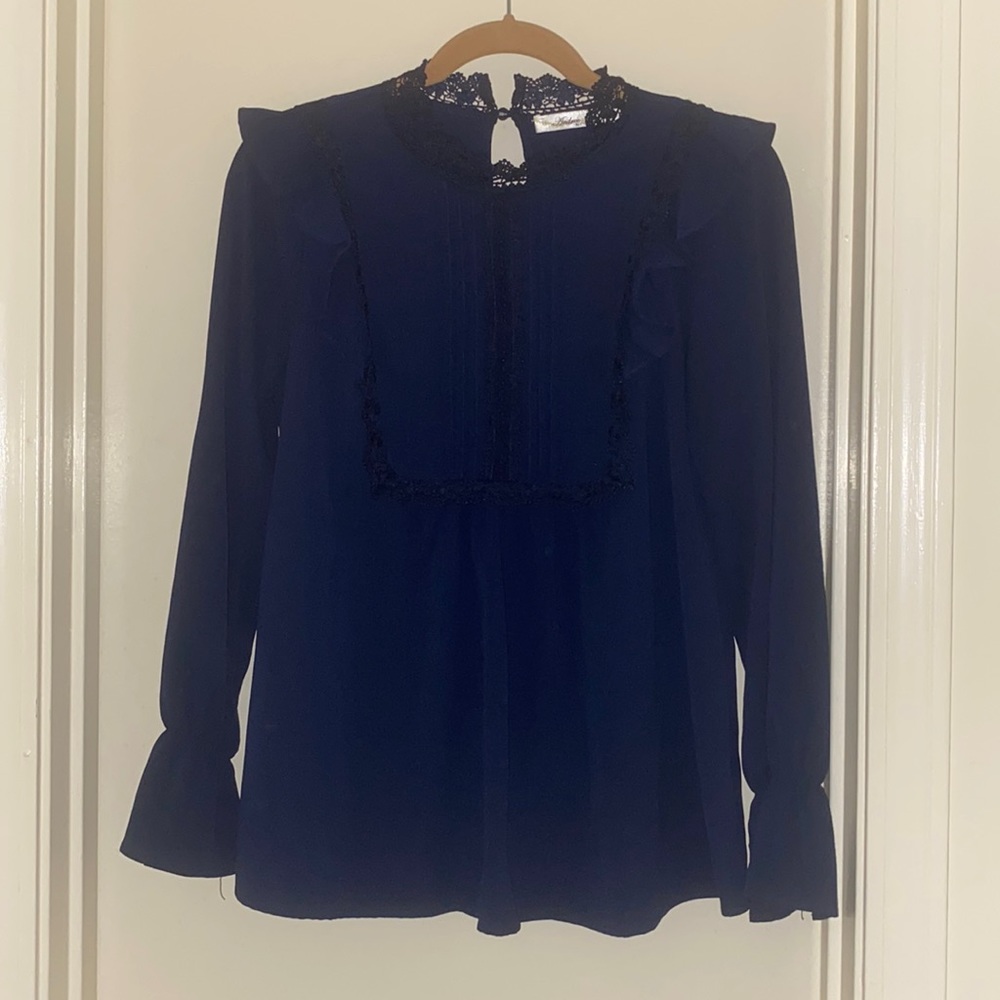 Andree By Unit Ruffle Lace Collar Blouse